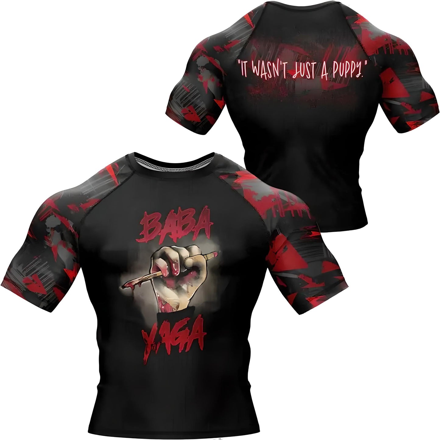 John Wick/Baba Yaga No Gi BJJ MMA Rash Guard Short Sleeve