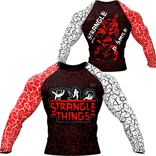 Strangle Things Rash Guard Long Sleeve BJJ MMA