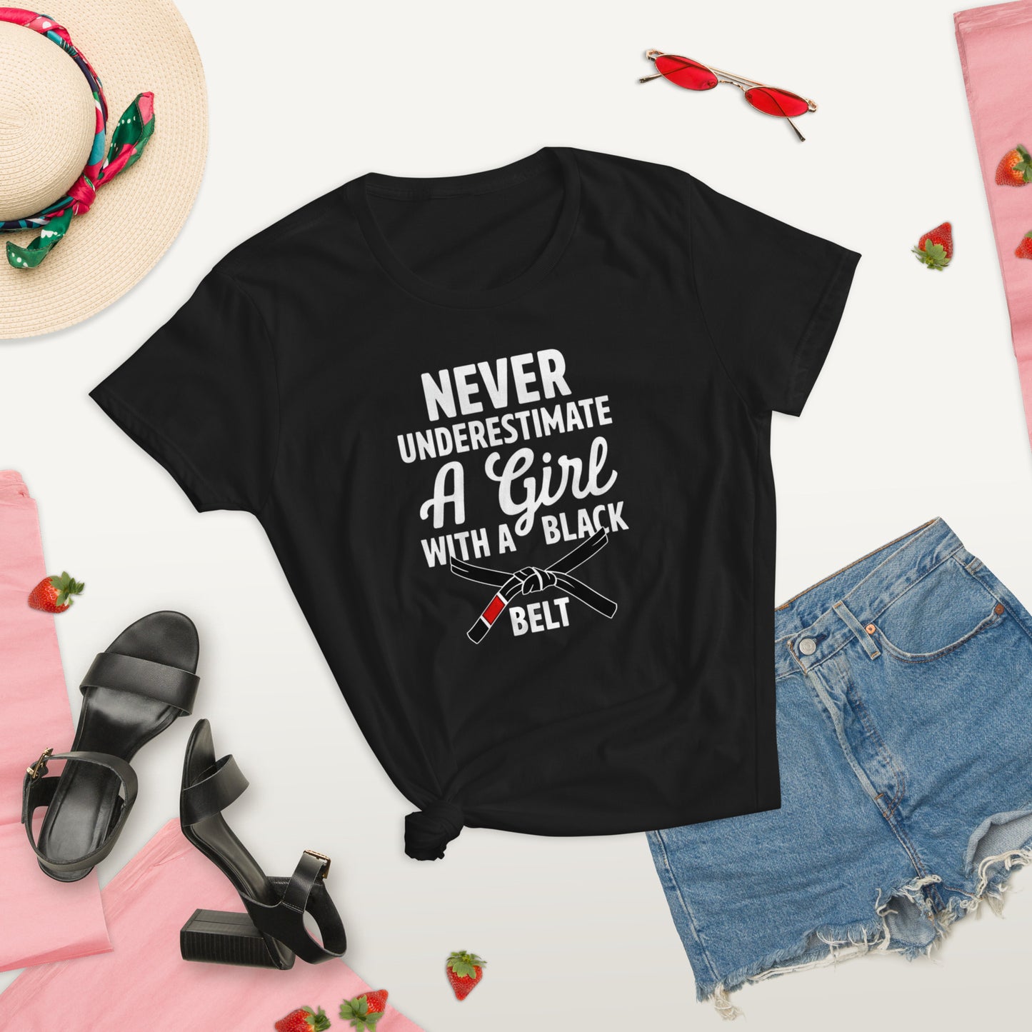 Never Underestimate Women’s Fitted T Shirt