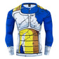 DBZ Vegeta Men's Rash Guard 3D printed shirt. Anime Cartoon Long/Short Sleeve base layer